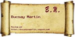 Bucsay Martin névjegykártya